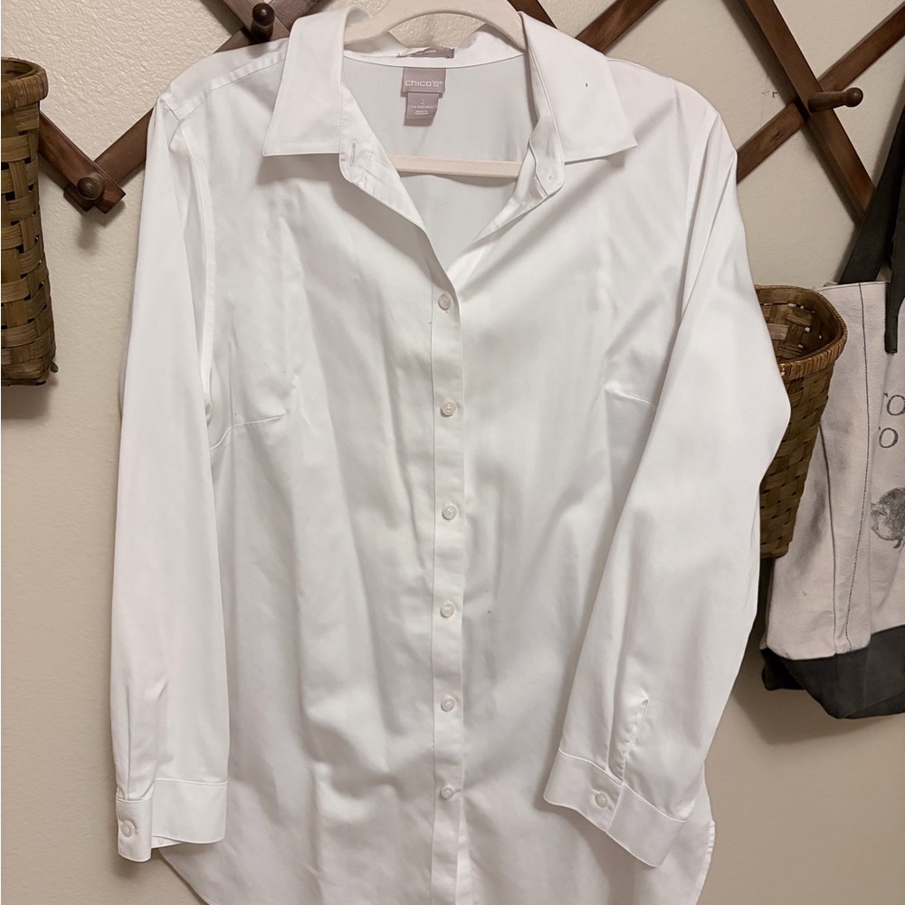 Chico's Cream No-Iron Blouse